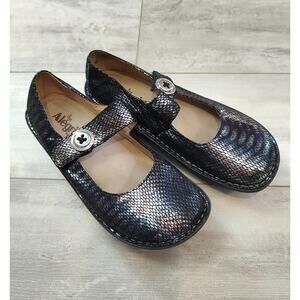 Alegria 38 (8/8.5) Metallic PALOMA 717 Leather Clog Mary Jane PEWTER CHARMER